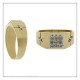 Beautifully Crafted Diamond Mens Ring with Certified Diamonds in 18k Yellow Gold - GR0069R